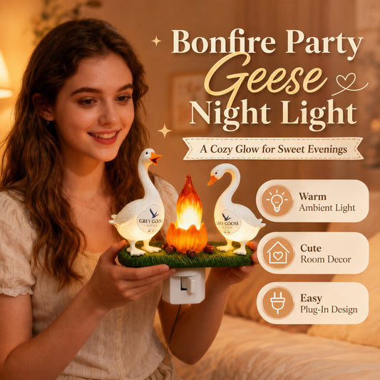 Bonfire Party Geese Night Light