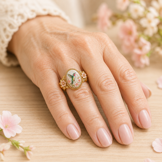 ๐ Love โข Peace โข New Beginnings ๐๏ธ | 2026 Hummingbird Ring