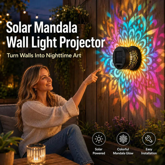 ๐ 50% OFF NOW! ๐ Solar Mandala Light โ Stunning Pattern Projection, 2-in-1 Floor & Wall Design & IP65 Waterproof Auto On/Off ๐ฟ