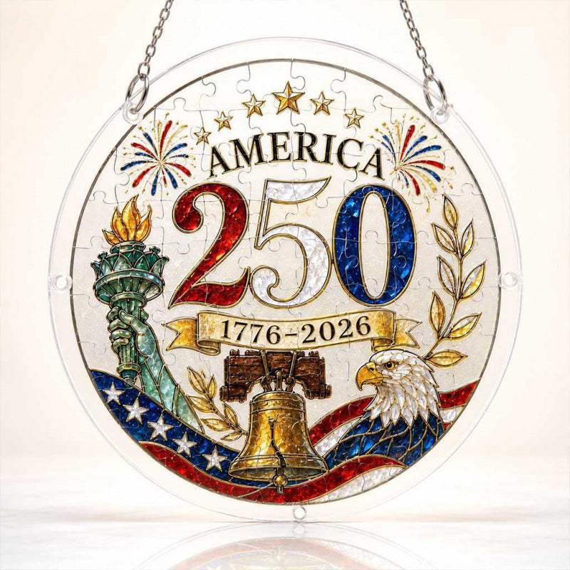 250th Anniversary Acrylic Puzzle Suncatcher Window Hanging