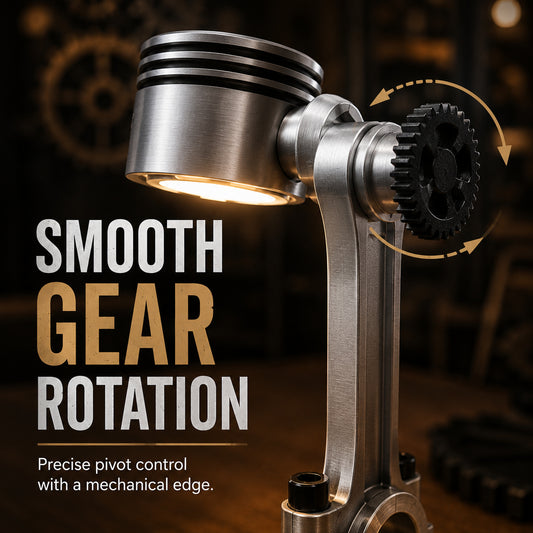 Engine Piston & Connecting Rod Industrial Desk Lamp