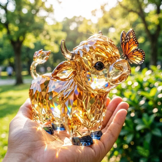 ๐ฎ Crystal Highland Cow Sculpture