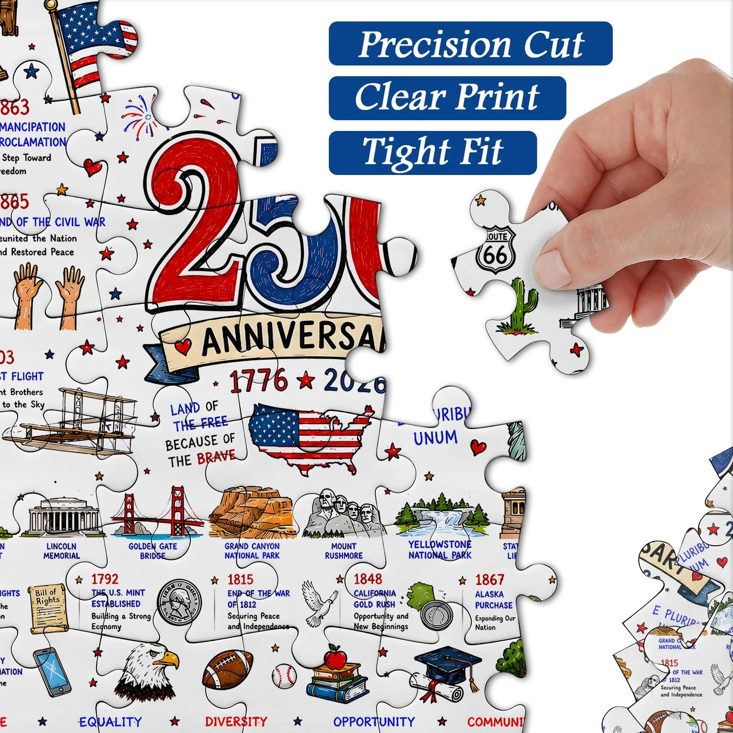 🧩 Patriotic America Jigsaw Puzzle 1000 Pieces 🎁
