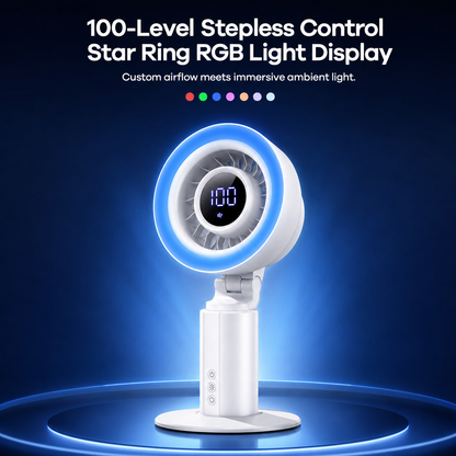 Silent High-Speed Digital Display Stepless Adjustable Air Circulator Fan