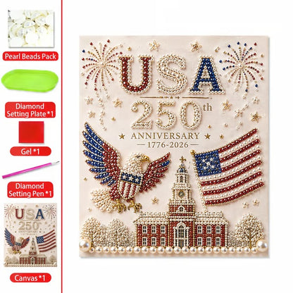 USA 250th Anniversary DIY Pearl Painting Kit ✨❤️‍🔥