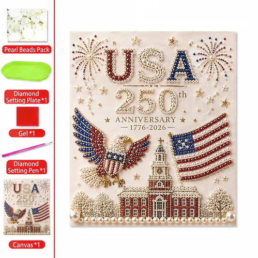 USA 250th Anniversary DIY Pearl Painting Kit ✨❤️‍🔥