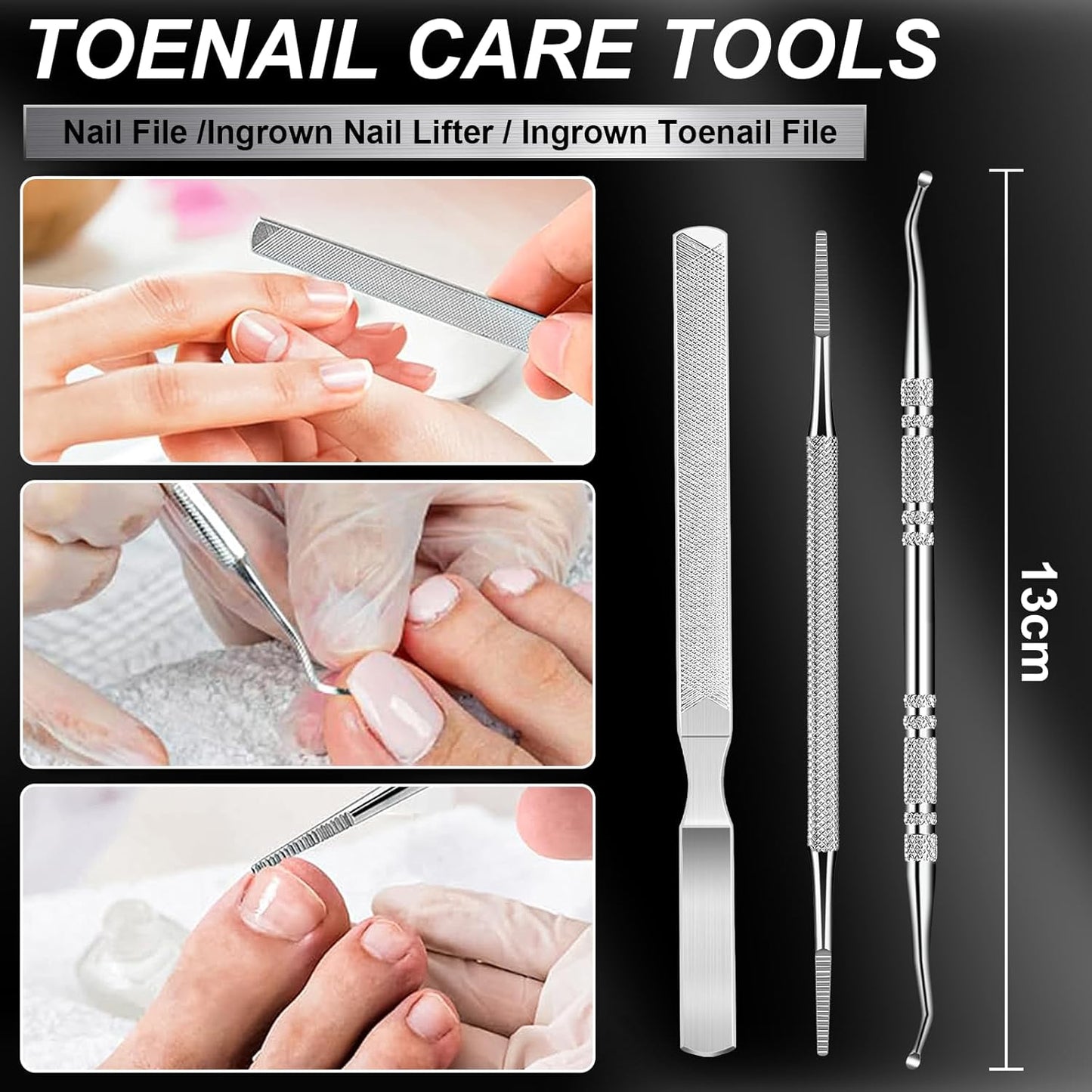 6-in-1 Heavy Duty Toenail Clipper Set for Thick & Ingrown Nails