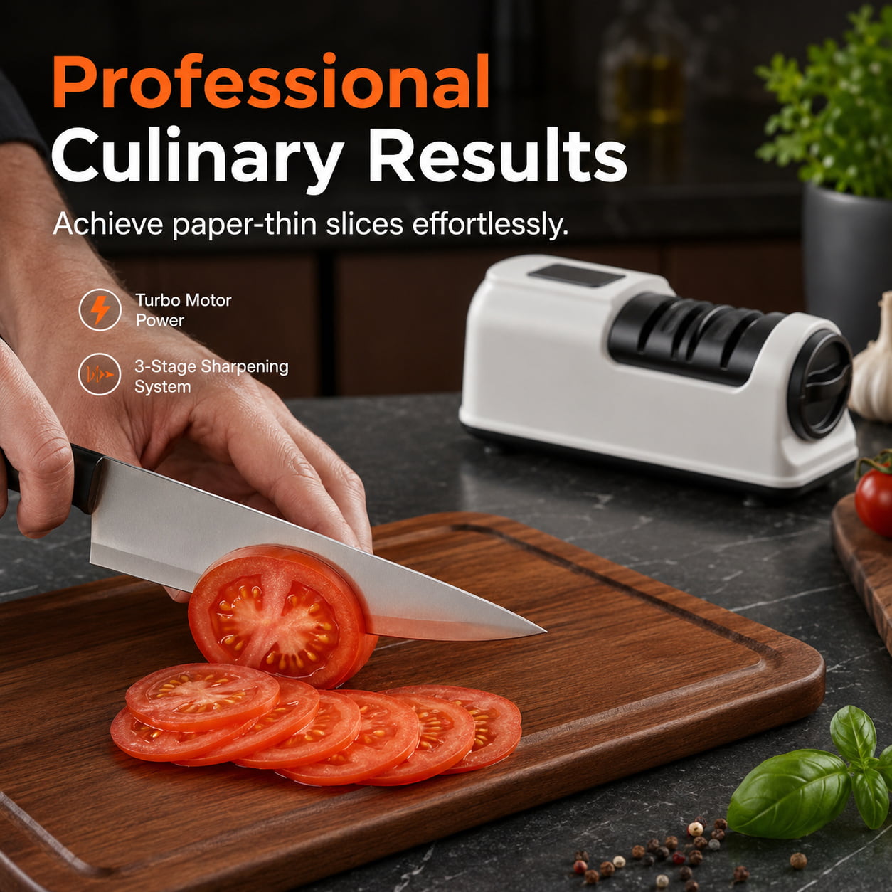 3-Stage Electric & Manual Knife Sharpener