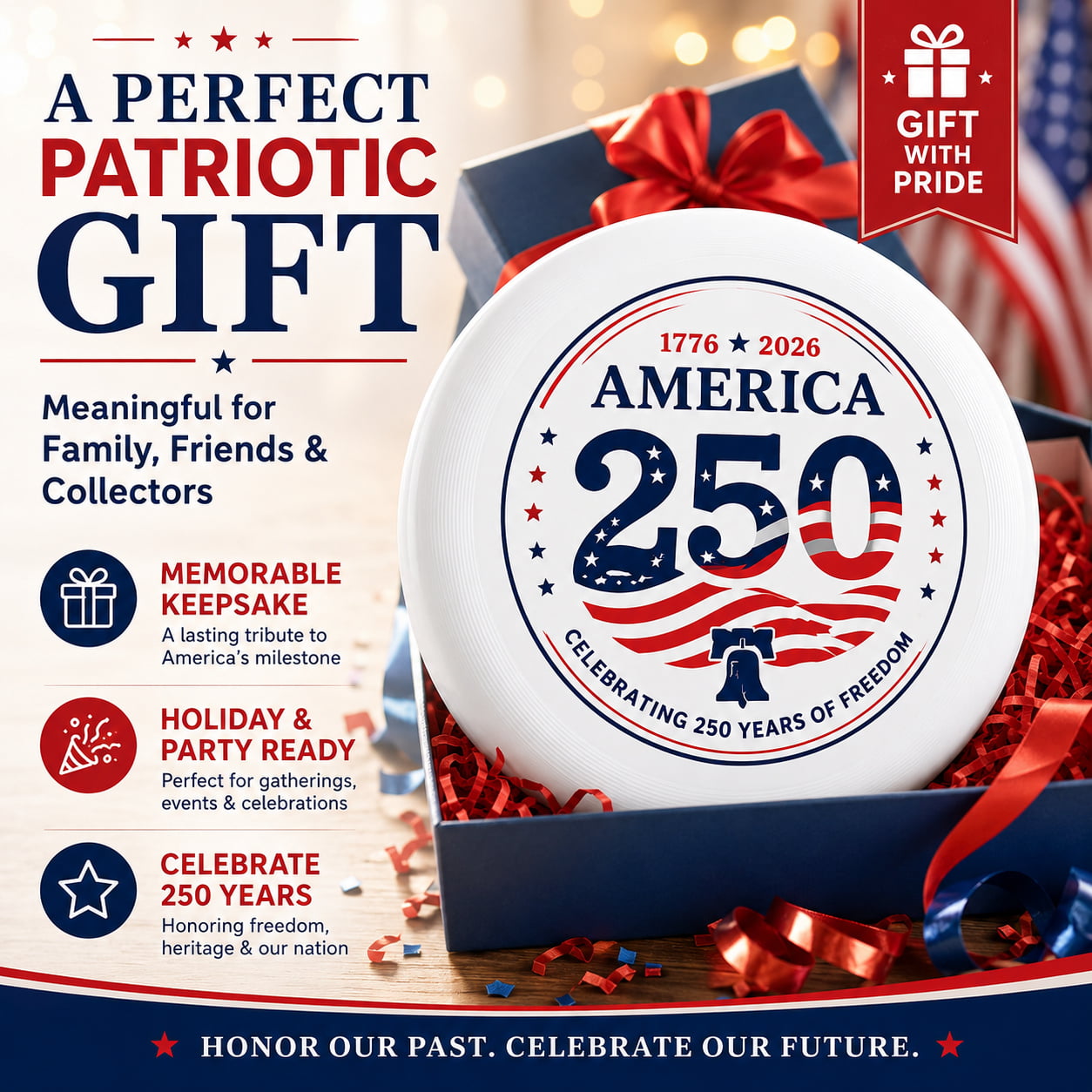 USA 250th Anniversary Commemorative Frisbee