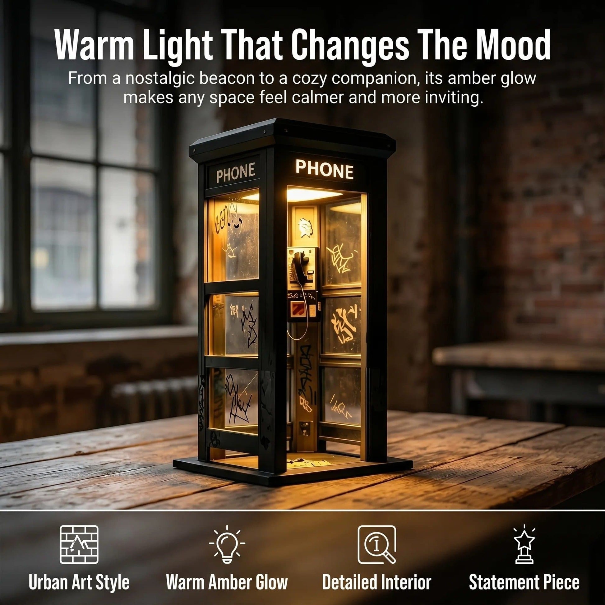 📞49% OFF ✨Vintage Phone Booth Ambient Lamp