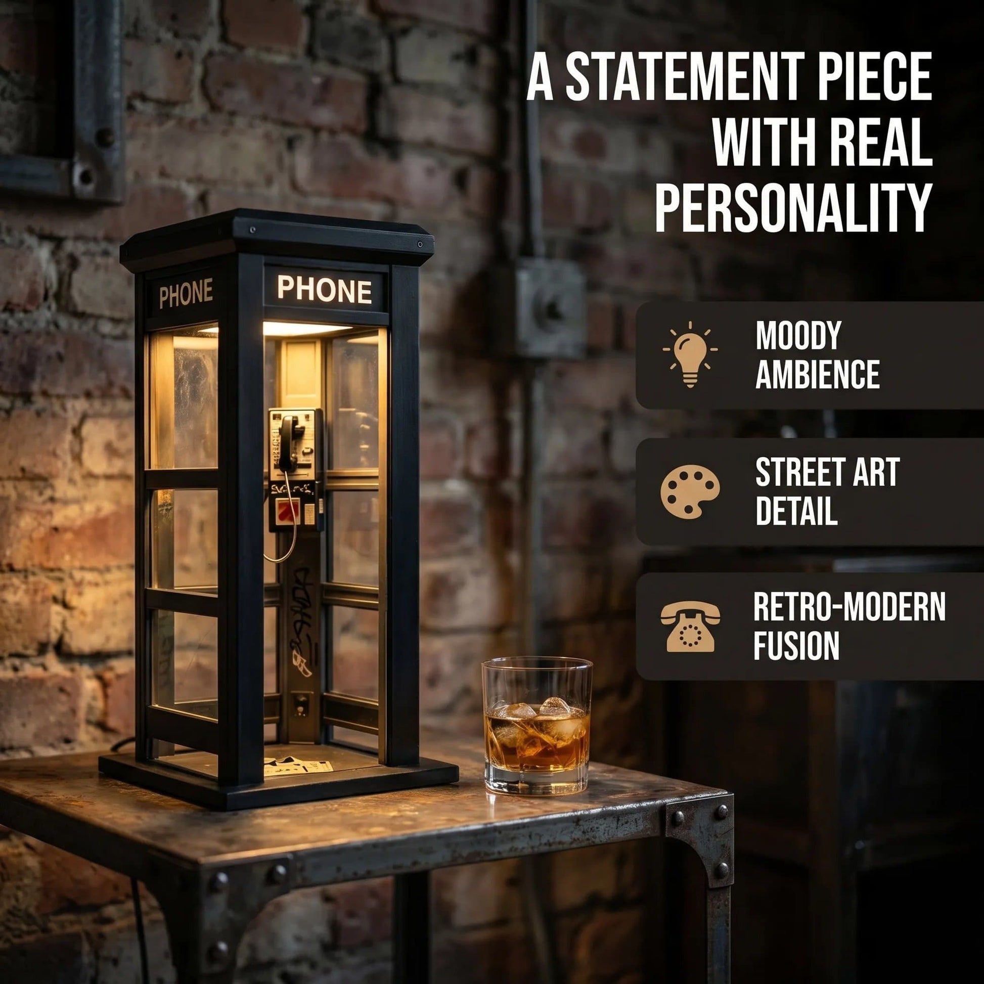 📞49% OFF ✨Vintage Phone Booth Ambient Lamp