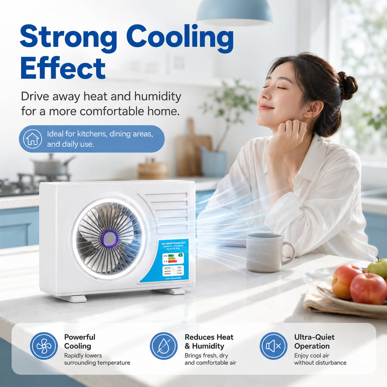 Air Conditioner Outdoor Unit Magnetic Levitation Quiet Desktop Fan