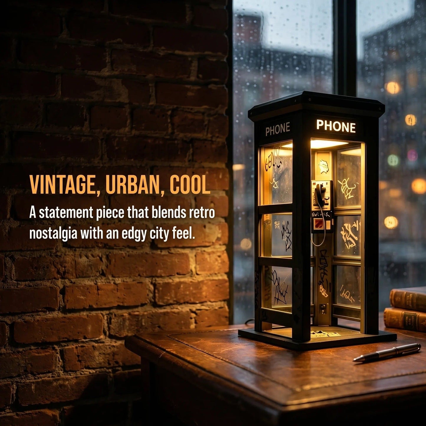 📞49% OFF ✨Vintage Phone Booth Ambient Lamp