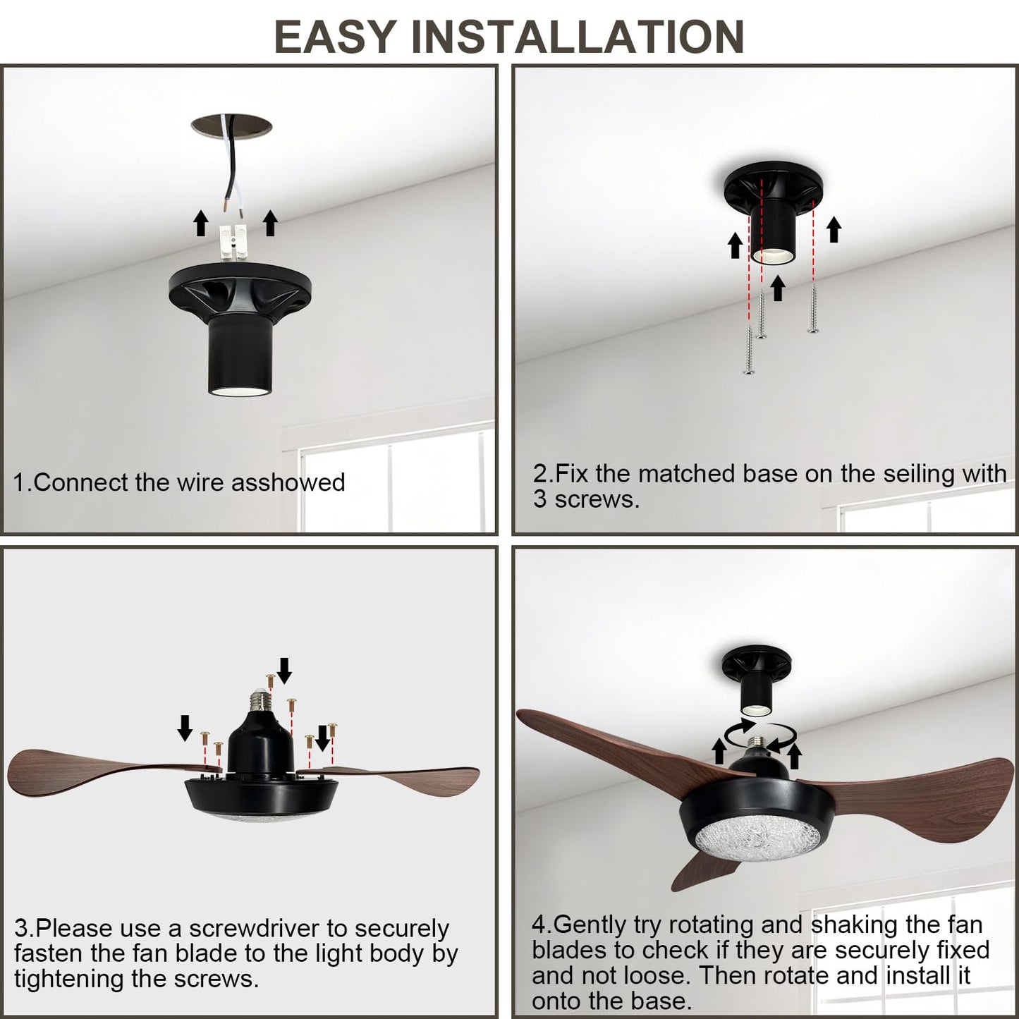 Socket Fan Light with Remote