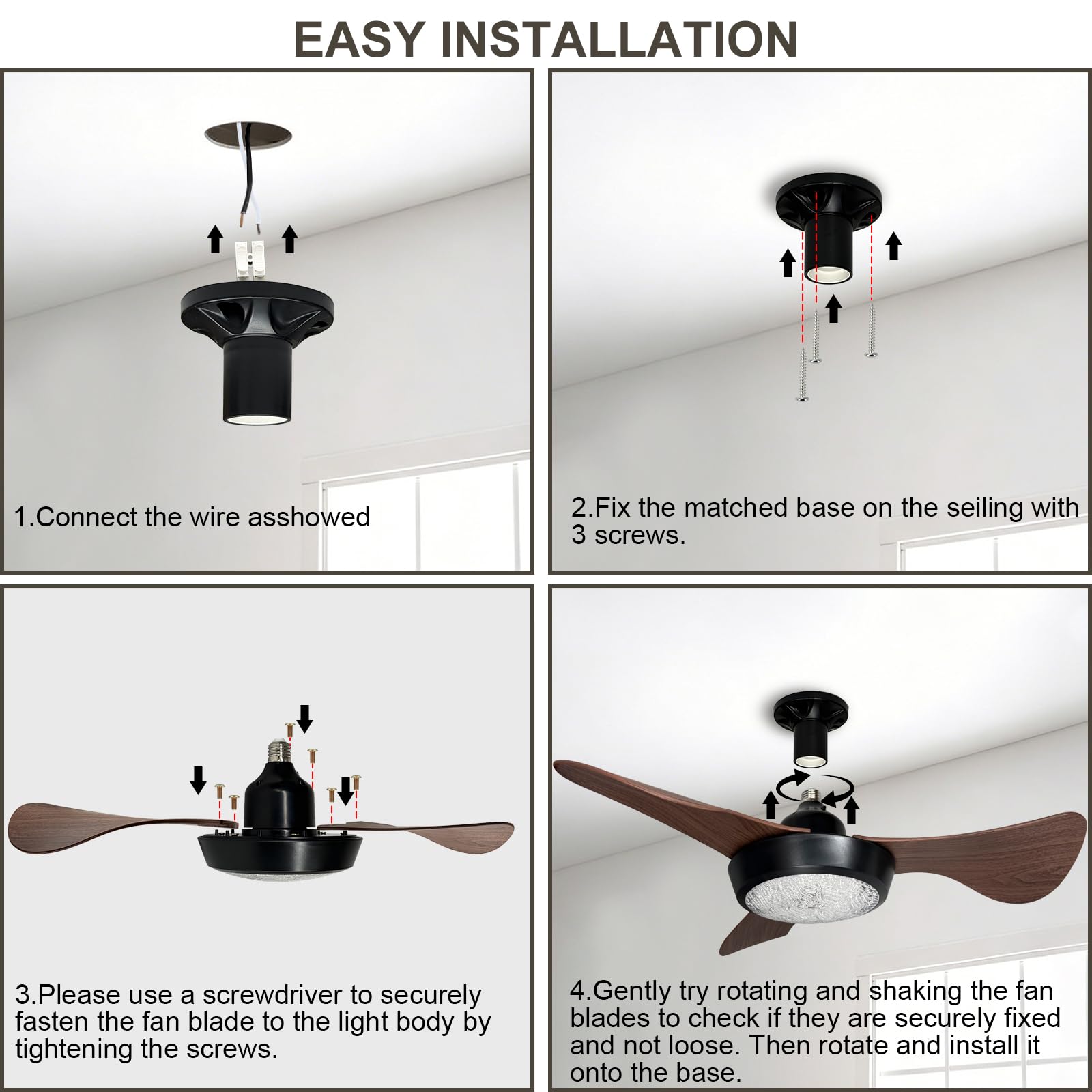Socket Fan Light with Remote