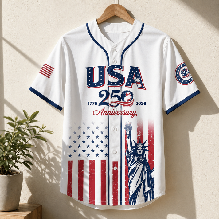 Patriotic Statue of Liberty 1776–2026 - USA 250th Anniversary Baseball Jersey Unisex Shirt