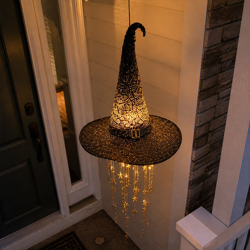 Light-up Hanging Witch Hat for Halloween