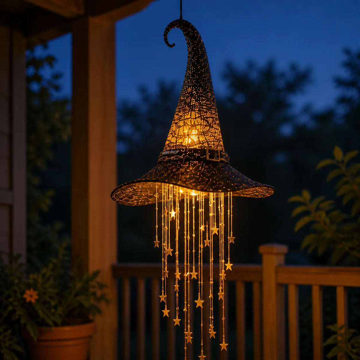 Light-up Hanging Witch Hat for Halloween