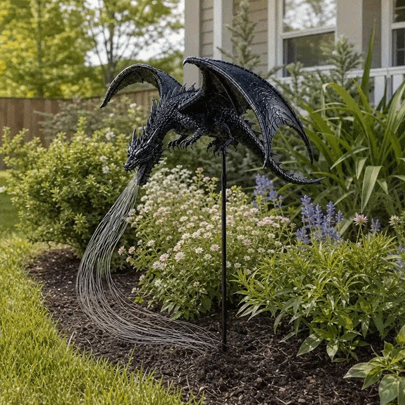 Fire-Breathing Dragon Garden Stake Light