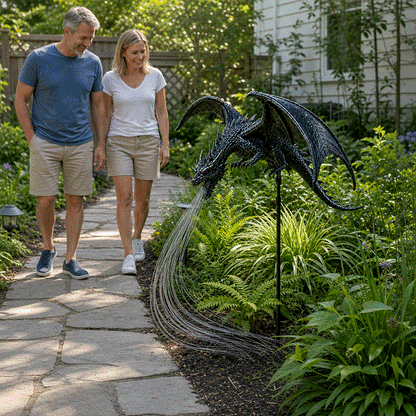 Fire-Breathing Dragon Garden Stake Light