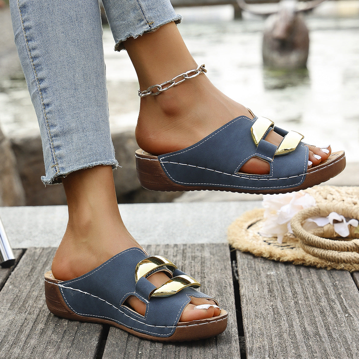 🔥Capri Buckle Slide Sandals