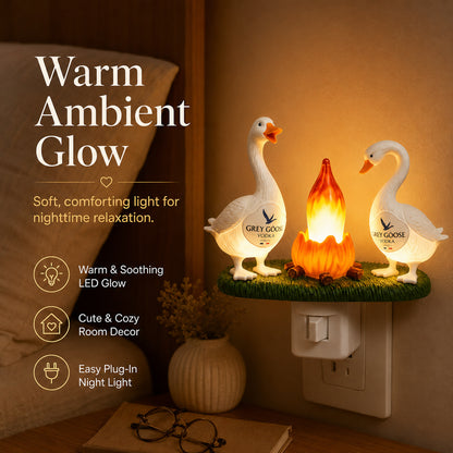 Bonfire Party Geese Night Light