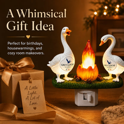 Bonfire Party Geese Night Light