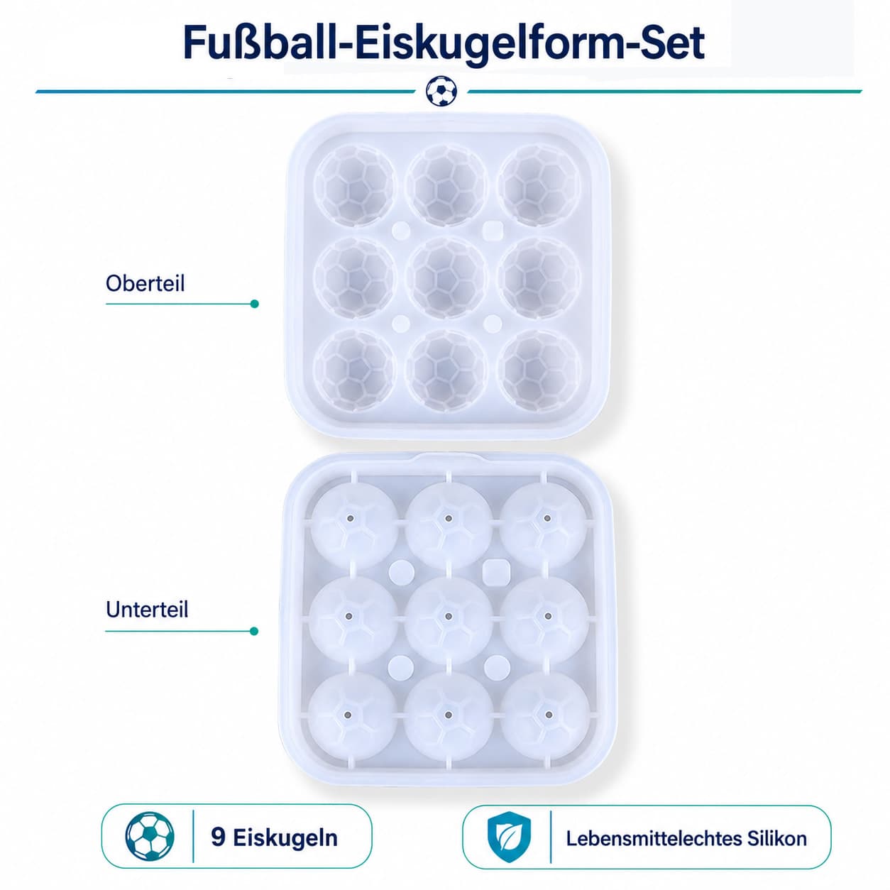 ❄️Fußball-Eiskugelform-Set