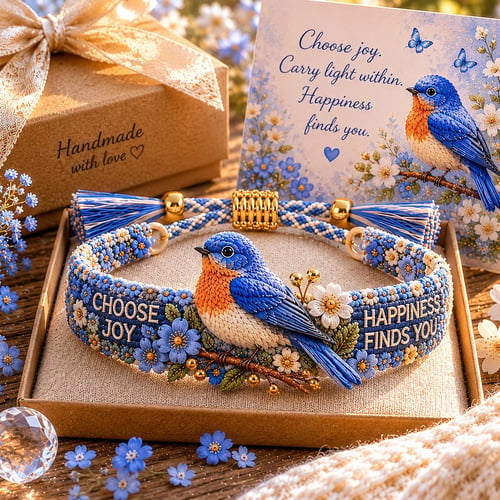 🔥Last Day 50% OFF 💙Handmade Bird Embroidered Bracelet Collection