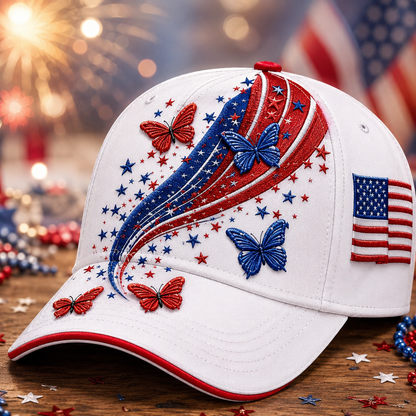 1776–2026 250th Anniversary Embroidered Cap❤🤍💙
