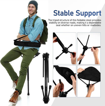 Portable Folding Tripod Stool – Lightweight Seat for Travel, Gardening & Outdoor Breaks