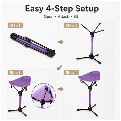 Portable Folding Tripod Stool – Lightweight Seat for Travel, Gardening & Outdoor Breaks