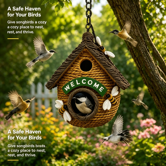 Charming Outdoor Birdhouse – Perfect for Garden Bird
