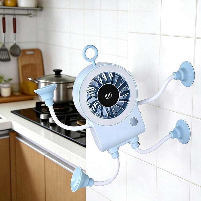 🌟🤖 Cute Robot Shaped Multi-scene Portable Desk Fan