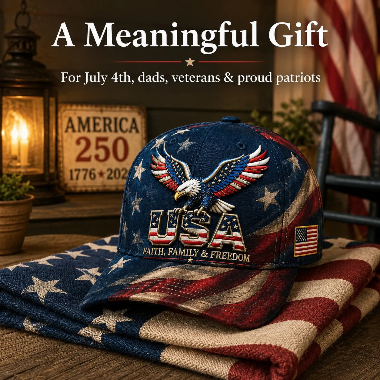 🏆Last Day Promo: 49% OFF 🎖️-USA Faith, Family & Freedom Cap - Embroidered Edition🧢