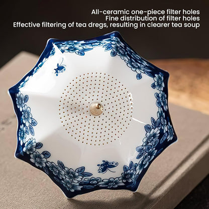 Umbrella-Shaped Ceramic Tea Strainer