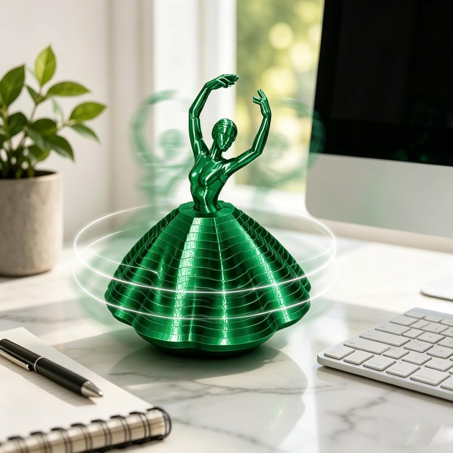 3D Printed Spinning Ballerina – Elegant Fidget Sculpture for Desk & Decor