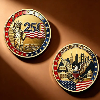 9PCS USA 250th Anniversary Commemorative Coin Gift Set