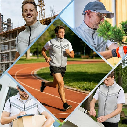 Cooling Vest for Men with Power Bank and Dual Fan Runtime Air Conditioned Workwear