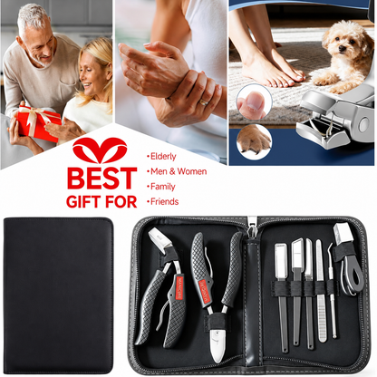 8-Piece Wide-Jaw Toenail Clipper Kit for Seniors