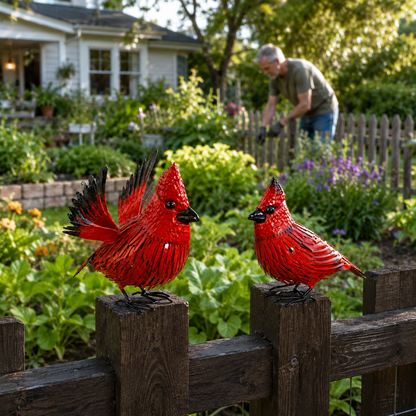 Cardinal Garden Decor Set 🐦❤