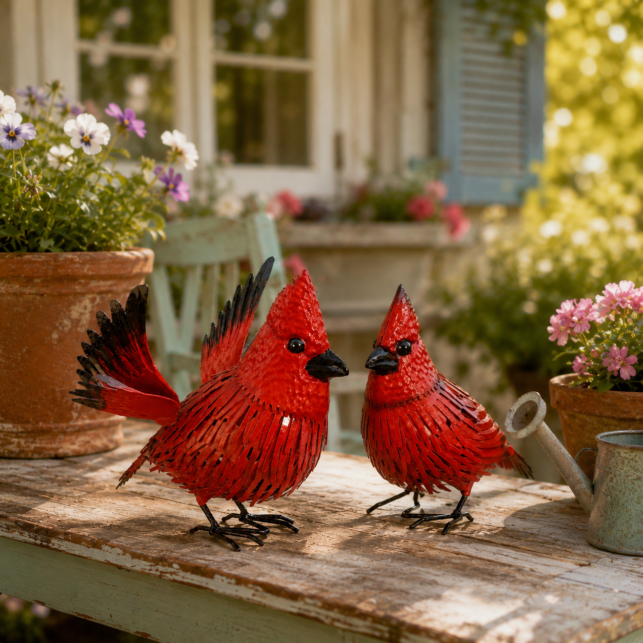 Cardinal Garden Decor Set 🐦❤