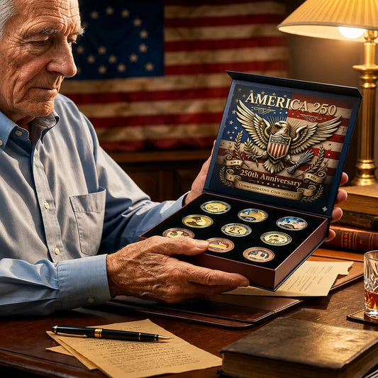 9PCS USA 250th Anniversary Commemorative Coin Gift Set
