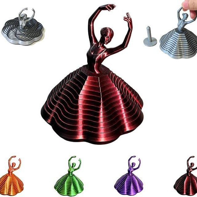 3D Printed Spinning Ballerina – Elegant Fidget Sculpture for Desk & Decor