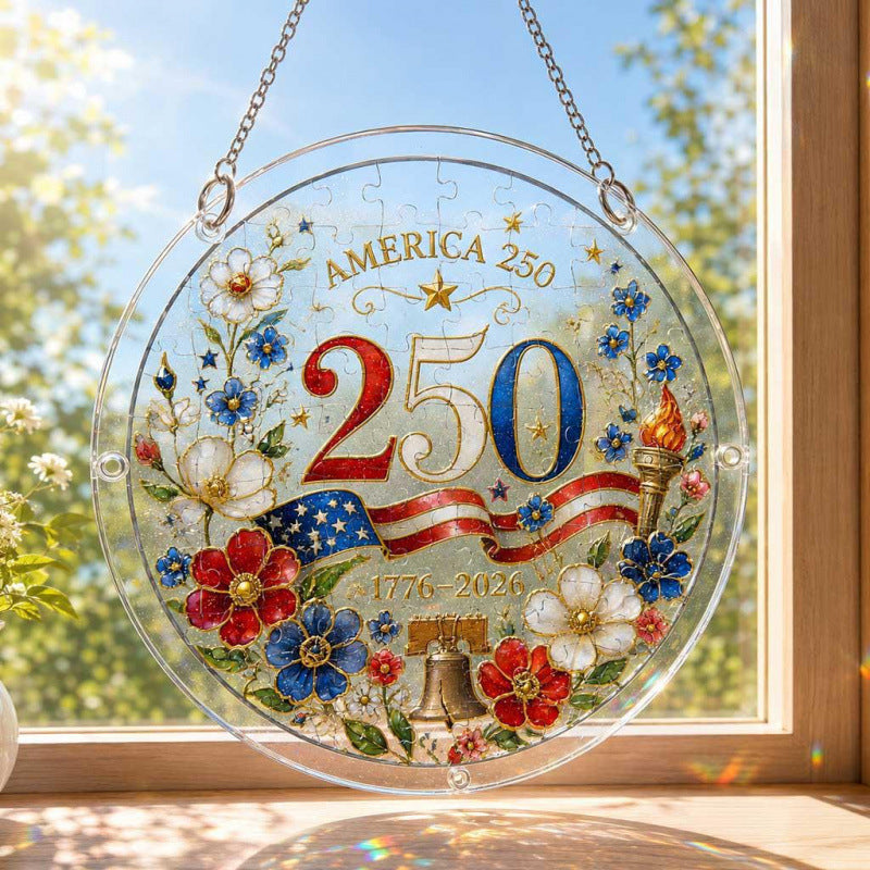 250th Anniversary Acrylic Puzzle Suncatcher Window Hanging