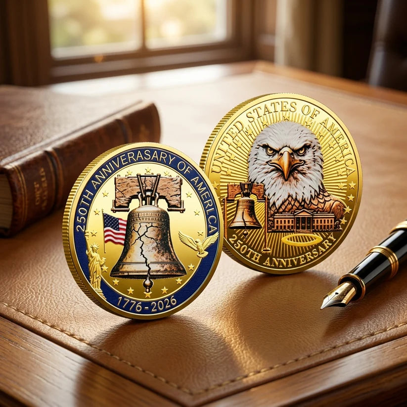 9PCS USA 250th Anniversary Commemorative Coin Gift Set