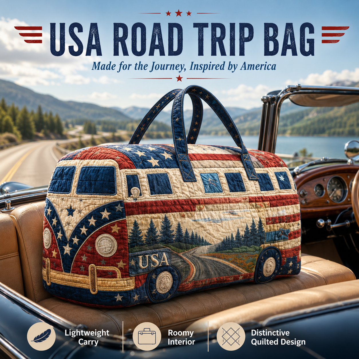 🔥LAST DAY 50% OFF - 🇺🇸✨🇺🇸 American 250th Anniversary Quilted Travel Duffle Bag