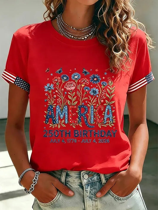 Zekear 250th Freedom Flower T-Shirt