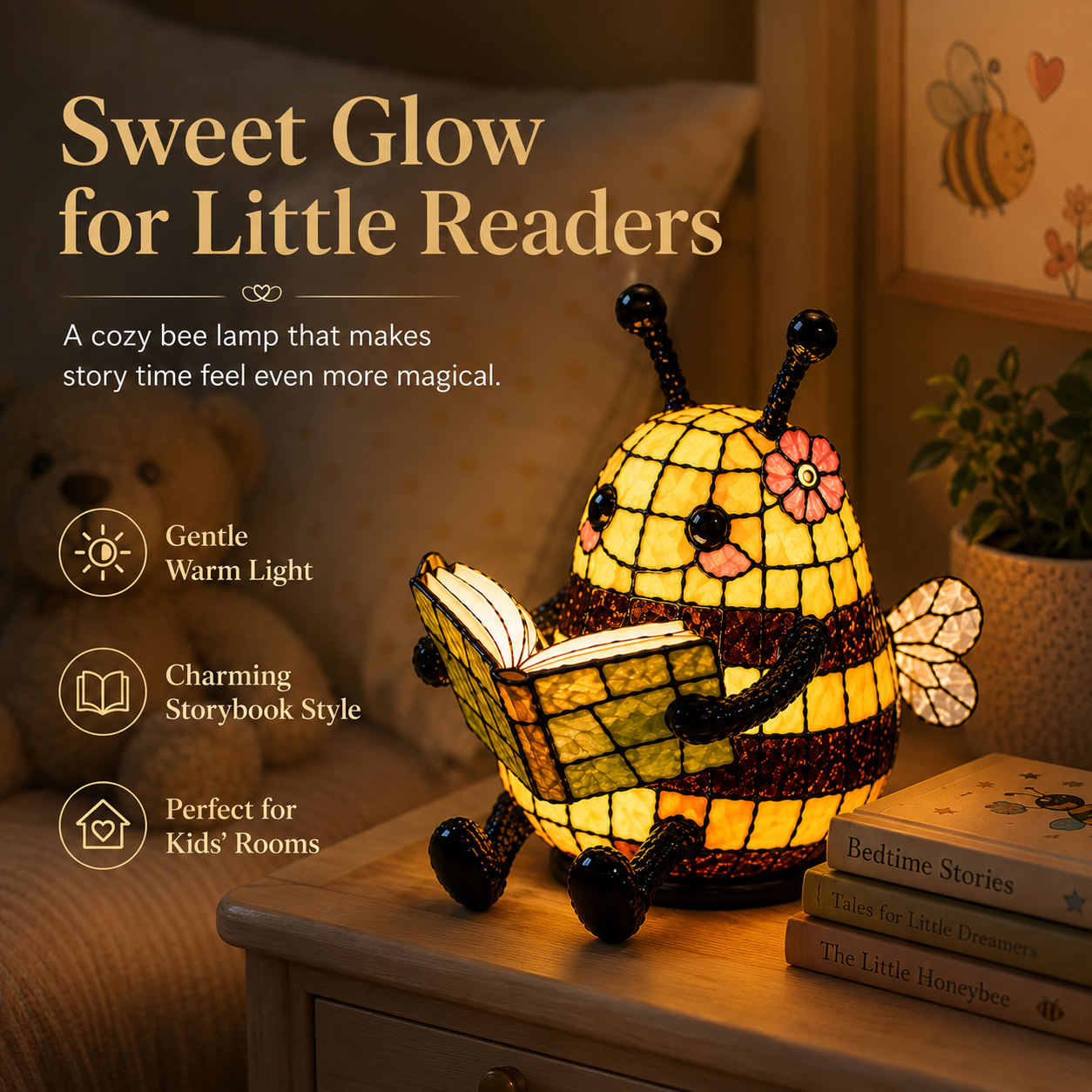 🐝📖 Bee Reading Light