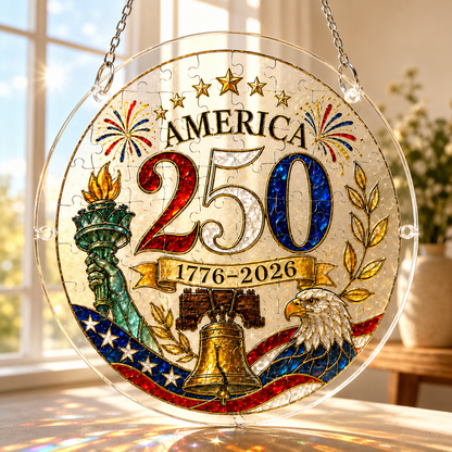250th Anniversary Acrylic Puzzle Suncatcher Window Hanging